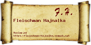 Fleischman Hajnalka névjegykártya