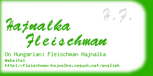 hajnalka fleischman business card